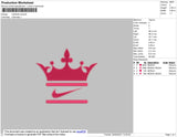 Crown Swoosh Embroidery