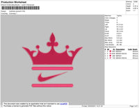 Crown Swoosh Embroidery