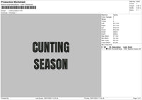 Cunting Text Embroidery File 6 sizes