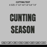 Cunting Text Embroidery File 6 sizes