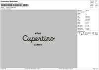 Cupertino Embroidery File 6 sizes