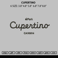 Cupertino Embroidery File 6 sizes