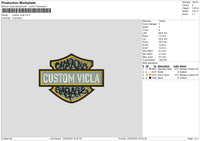 Custom Text Embroidery File 6 sizes