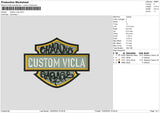 Custom Text Embroidery File 6 sizes