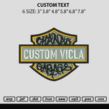 Custom Text Embroidery File 6 sizes