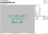 Cutright T Embroidery File 6 sizes