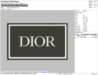 dior rectangle Embroidery