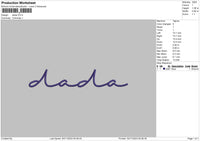Dada Embroidery File 6 sizes