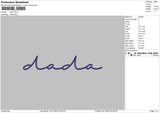 Dada Embroidery File 6 sizes
