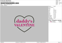 Daddy Heart Embroidery File 6 sizes