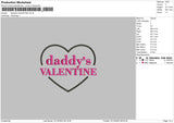 Daddy Heart Embroidery File 6 sizes