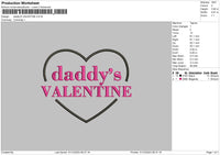 Daddy Heart Embroidery File 6 sizes