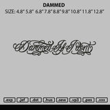 Dammed Embroidery File 6 sizes