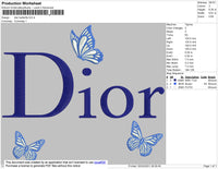 dior butterfly Embroidery