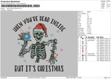 Dead Inside Christmas Embroidery