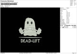 Ghost Gym Embroidery File 6 sizes