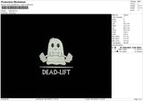 Ghost Gym Embroidery File 6 sizes