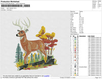 Deer Realistic Embroidery