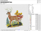 Deer Realistic Embroidery