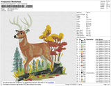 Deer Realistic Embroidery