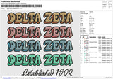 Delta Zeta Established Embroidery