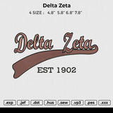 Delta Zeta Embroidery