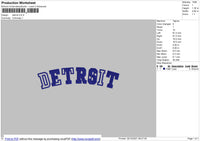 Detroit Embroidery File