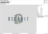 Detroit Embroidery File 6 sizes