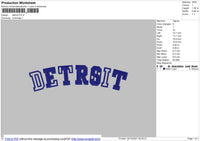 Detroit Embroidery File