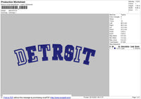 Detroit Embroidery File