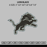 Lion Black Embroidery File 6 sizes