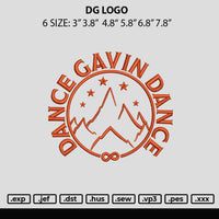 Dg Logo Embroidery File 6 sizes