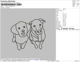 Dogs Outline Embroidery