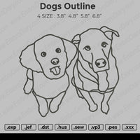 Dogs Outline Embroidery