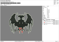 Diablo Iv Logo Embroidery File 6 sizes