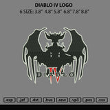 Diablo Iv Logo Embroidery File 6 sizes