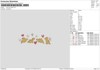 Dino Hearts Embroidery File 6 sizes