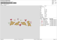 Dino Hearts Embroidery File 6 sizes
