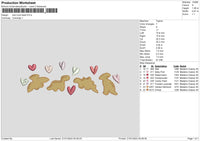 Dino Hearts Embroidery File 6 sizes