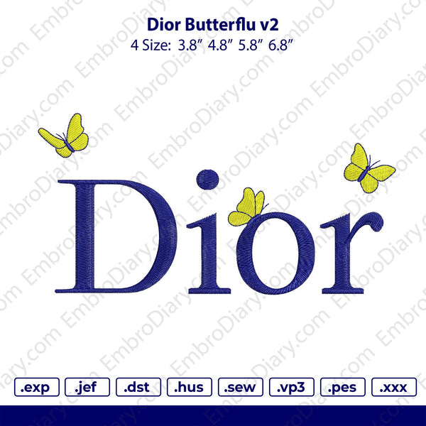 dior butterfly v2 Embroidery