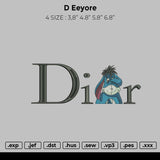 D Eeyore Embroidery