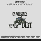 Dirt Truck Embroidery File 6 sizes