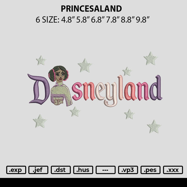 Princesaland Embroidery File 6 sizes