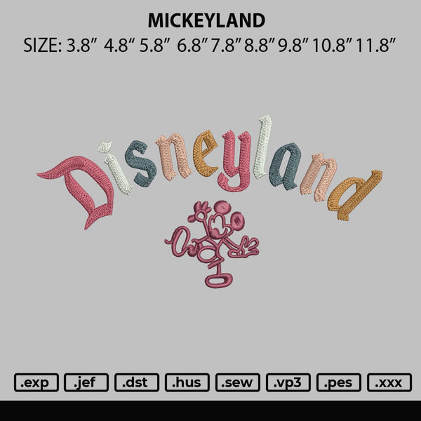 Mickeyland Embroidery