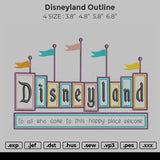 Disneyland Outline Embroidery