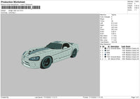 Dodge Viper Car Embroidery File 6 sizes