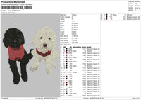 Dog 1805 Embroidery File 6 sizes