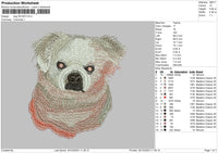 Dog 3010 Embroidery File 6 sizes