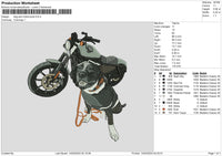 Dog Motocycle Embroidery File 6 sizes