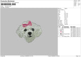 Dog Head Embroidery File 6 sizes